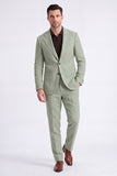 Light Khaki 2 Piece Notched Lapel Single Breasted Men Formal Suits