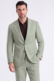 Light Khaki 2 Piece Notched Lapel Single Breasted Men Formal Suits