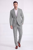 Light Khaki 2 Piece Notched Lapel Single Breasted Men Formal Suits