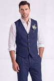 Light Khaki 2 Piece V-Neck Single Breasted Men Formal Suits