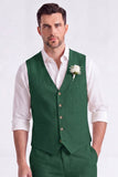 Light Khaki 2 Piece V-Neck Single Breasted Men Short Formal Suits
