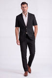 Beige 2 Piece Peak Lapel Single Breasted Men Suits