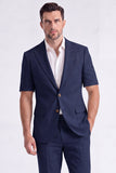 Beige 2 Piece Peak Lapel Single Breasted Men Suits