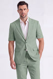 Beige 2 Piece Peak Lapel Single Breasted Men Suits