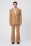 Black 2 Piece Peak Lapel One Button Men Prom Suits