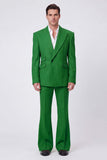 Black 2 Piece Peak Lapel One Button Men Prom Suits