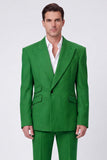Black 2 Piece Peak Lapel One Button Men Prom Suits