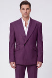 Black 2 Piece Peak Lapel One Button Men Prom Suits