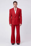 Black 2 Piece Peak Lapel One Button Men Prom Suits