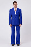 Black 2 Piece Peak Lapel One Button Men Prom Suits