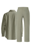 Light Blue 2-Piece Linen Men's Co-Ord Set