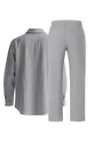 Light Blue 2-Piece Linen Men's Co-Ord Set