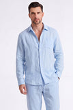 Light Blue 2-Piece Linen Men's Co-Ord Set