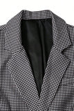 Black 2 Pieces Plaid Notched Lapel Short Men Suits