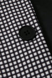 Black 2 Pieces Plaid Notched Lapel Short Men Suits