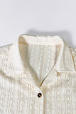 Men's 2 Piece Knit Summer Outfits Casual Short Sleeve Cuban Collar Shirt and Shorts Set