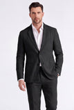 Beige Linen Notched Lapel Men's Jacket