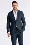 Beige Linen Notched Lapel Men's Jacket