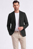 Black Notched Lapel Men's Blazer