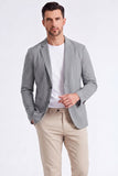 Black Notched Lapel Men's Blazer