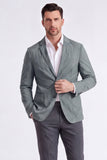 Sage Notched Lapel Single Breasted Sage Men's Blazer