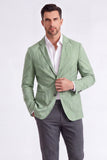 Sage Notched Lapel Single Breasted Sage Men's Blazer