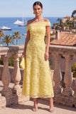Off the Shoulder Sage Green Mermaid Floral Midi Dress with Beading