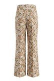 Peak Lapel Grey Blue 2 Piece Single Breasted Floral Women Suits