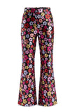 Sparkly Black Peak Lapel One Button Floral Sequins Women Suits