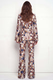 Sparkly Black Peak Lapel One Button Floral Sequins Women Suits