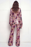 Sparkly Black Peak Lapel One Button Floral Sequins Women Suits