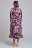 Sage Green Floral 2 Piece Notched Lapel Women's Skirt Suits with Pockets