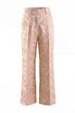 Floral Pink 2 Piece Shawl Lapel Double Breasted Prom Suits with Pockets