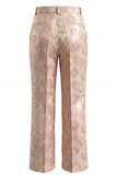 Floral Pink 2 Piece Shawl Lapel Double Breasted Prom Suits with Pockets