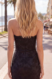 Black Strapless Bodycon Homecoming Dress with Bow