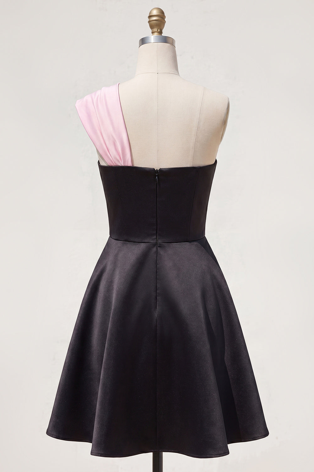 black and pink homecoming dresses Berylove Women Black and Pink Homecoming Dress A-Line Strapless Cocktail Dress With Ruffles