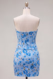 Sweetheart Yellow Corset Beaded Floral Tight Homecoming Dress