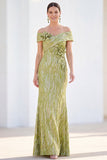 Mermaid Royal Blue Off the Shoulder Long Mother Of the Bride Dress with 3D Flowers