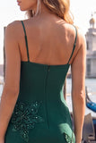 Black Floral Spaghetti Straps Sequins Homecoming Dress