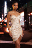 Sweetheart Ruffled Corset Bodycon Ruched Lace Up Back Homecoming Dress