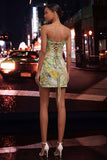 Blush Sweetheart Ruffled Corset Bodycon Ruched Lace Up Back Homecoming Dress