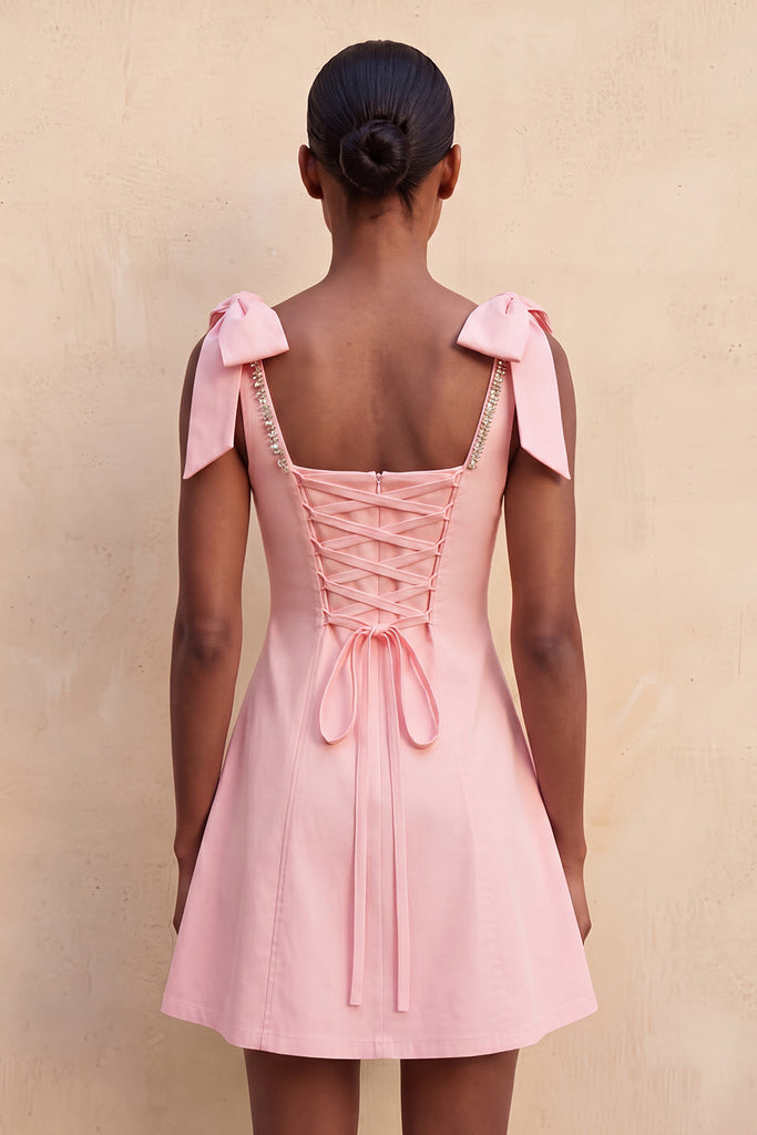 ZAPAKA Women Light Yellow A-Line Homecoming Dress with Lace Up Back ...
