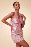 Lilac Halter Neck Bodycon Sequins Short Homecoming Dress with Lace Up Back