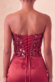 Sweetheart Champagne Sequins Bodycon Mini Homecoming Dress