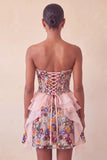 Sage Green Sweetheart Corset A-Line Short Homecoming Dress with Sequins