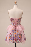Sage Green Sweetheart Corset A-Line Short Homecoming Dress with Sequins