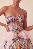 Sage Green Sweetheart Corset A-Line Short Homecoming Dress with Sequins