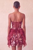 Sage Green Sweetheart Corset A-Line Short Homecoming Dress with Sequins