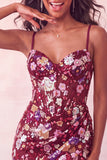Pink Corset Bodycon Ruched Short Homecoming Dress with Sequins