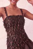 Pink Bodycon Ruffled Short Sequin Homecoming Dress with Lace Up Back